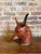 Mid 20th Century Modern Carved Wood Bull Bust Sculpture With Brass Horns For Sale - Image 10 of 13