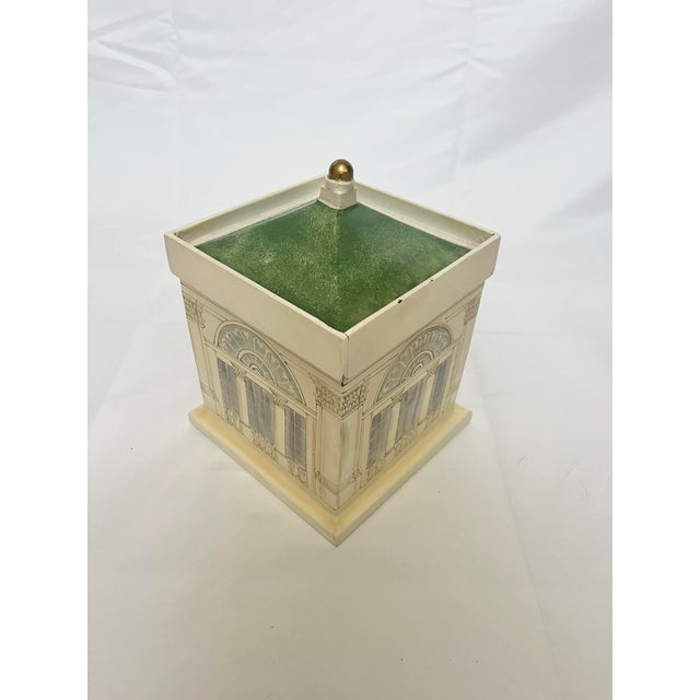 Vintage Architectural House-Form Box – Heavy, Hand-Painted & Full of Character For Sale - Image 4 of 12