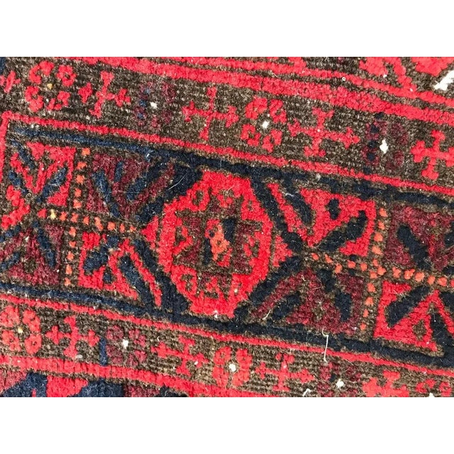 Antique Turkmen Belutch Afghan Rug For Sale - Image 16 of 18