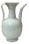 Chinese Porcelain Light Celadon White Plain Minimalistic Art Vase For Sale
