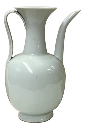 Chinese Porcelain Light Celadon White Plain Minimalistic Art Vase