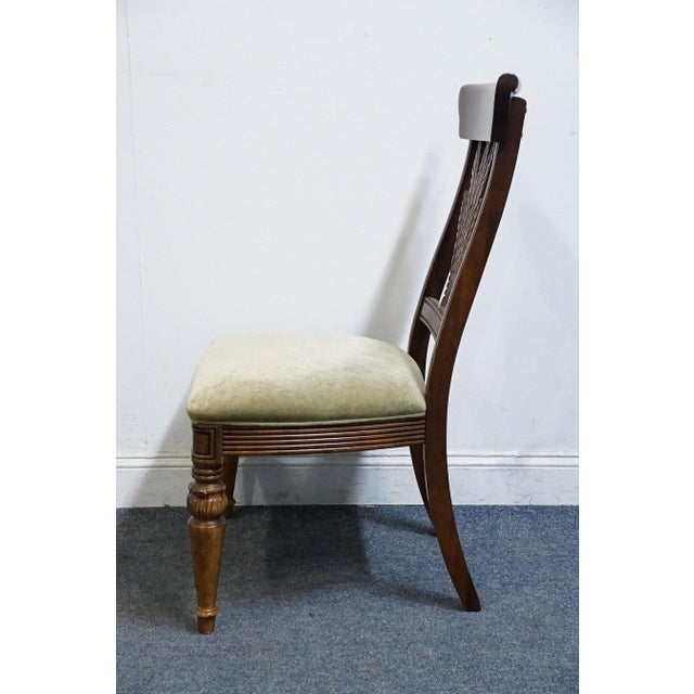 Wood Thomasville Furniture Solid Cherry Contemporary Traditional Style Wheat Back Dining Side Chair 19242 For Sale - Image 7 of 9