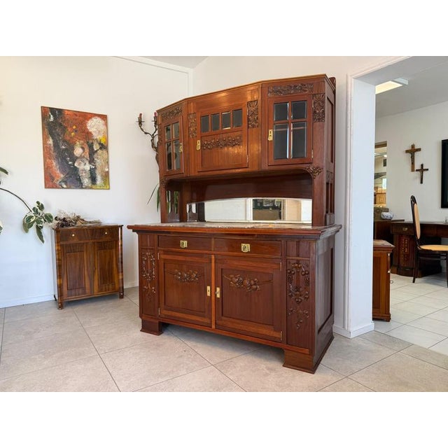 Art Nouveau Buffet in Oak Veneer, 1920s For Sale - Image 13 of 13