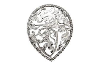 Vintage 1970s Signed Napier Rhodium Plated Heraldic Rampant Lion Brooch
