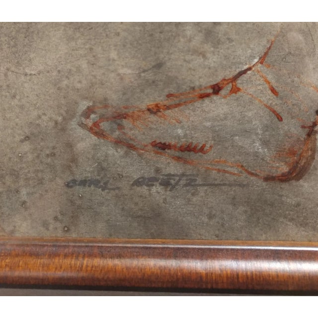 Sculpture Materials C. 1939 Carl Hugo Beetz "Jockeys" Mixed Media Painting For Sale - Image 7 of 9