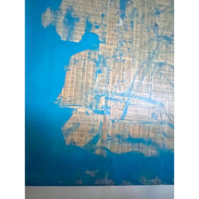 1990s Vintage Large Signed "The 8 Hour Shift" Abstract Painting For Sale - Image 5 of 9