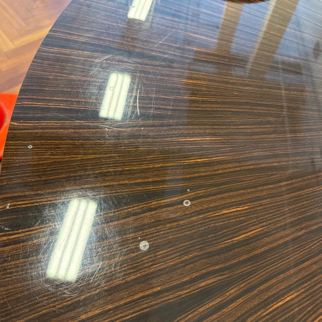 McGuire Furniture Custom Macassar Starburst Dining Table, 63 Inches For Sale - Image 11 of 12