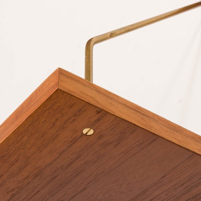 Mid-Century Scandinavian Teak Wall Unit with Console, 1960s For Sale - Image 9 of 14