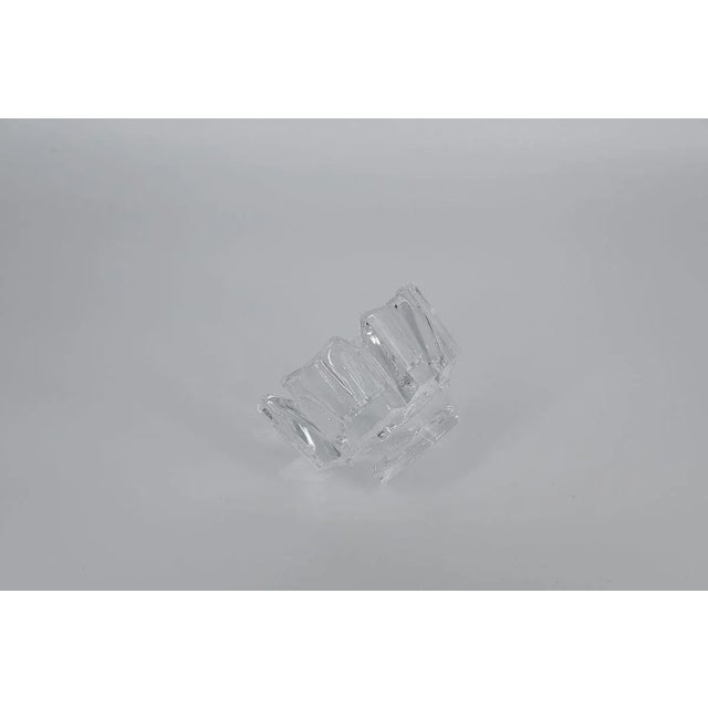 Mid-Century Modern Vintage Scandinavian Crystal Corona Bowl by Lars Hellsten for Orrefors, 1970s For Sale - Image 3 of 7