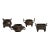 Set of 4 Bronze Antique Mini Incense Burner Chinese Censer For Sale