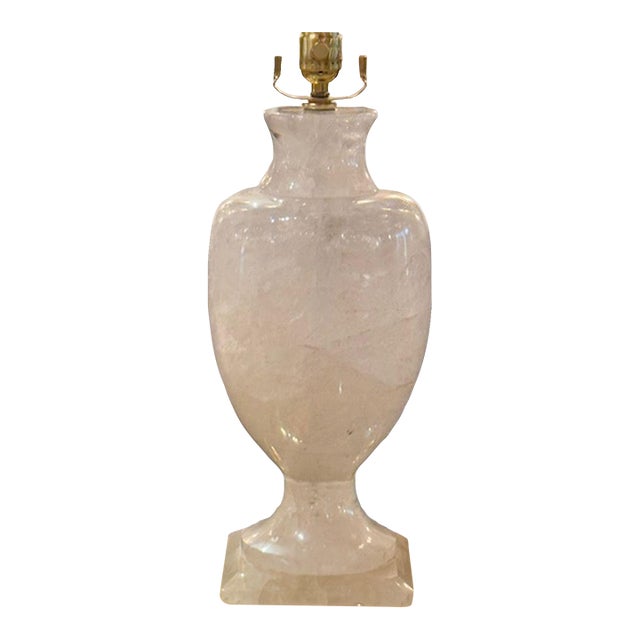Modern Large Scale Polished Rock Crystal Lamp From South America For Sale