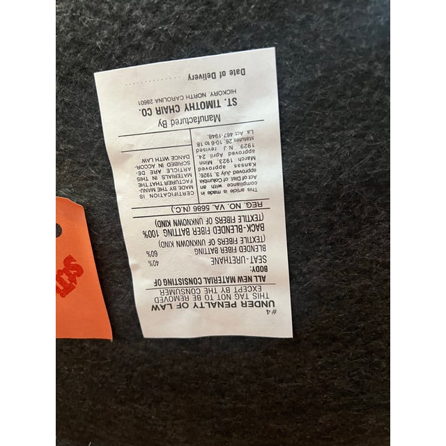 Brass Vintage St. Timothy Hickory Barrel-Back Club Chair on Brass Casters – Floral Tapestry & Nailhead Trim For Sale - Image 8 of 9