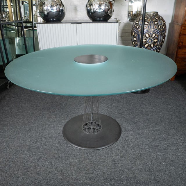 Antonio Citterio Glass top table by Antonio Citterio For Sale - Image 4 of 8