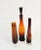 1960s Mid Century Amber Art Glass Vases and Decanter Set For Sale - Image 5 of 6