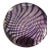 Vintage Hand-Blown Purple Ribbon Swirl Studio Art Glass Paperweight - 4" For Sale