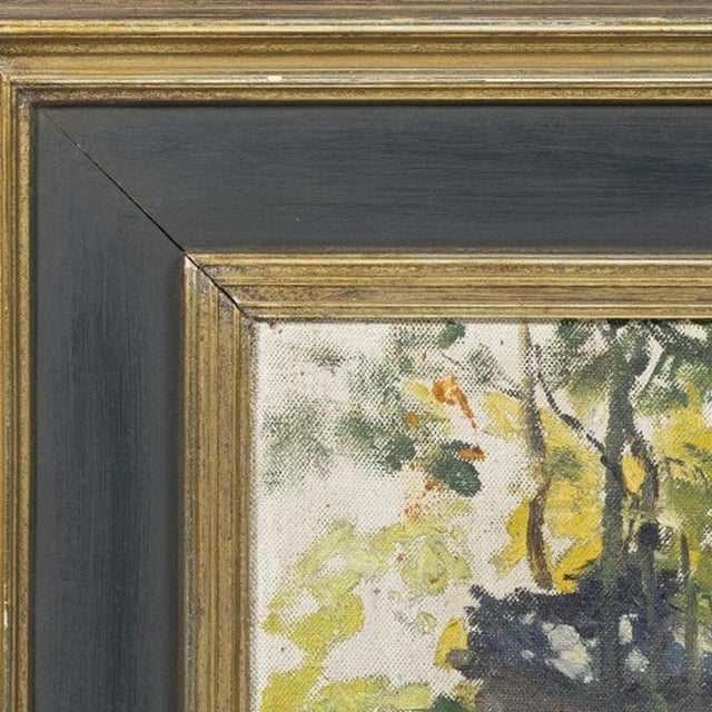 Painting - Jose Malhoa - Landscape (signed). Landscape. Oil on canvas. Signed. Dimensions: 24 cm x 32.5 cm.