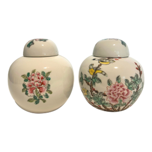 Mid Century Modern Neiman Marcus Porcelain Ginger Jars