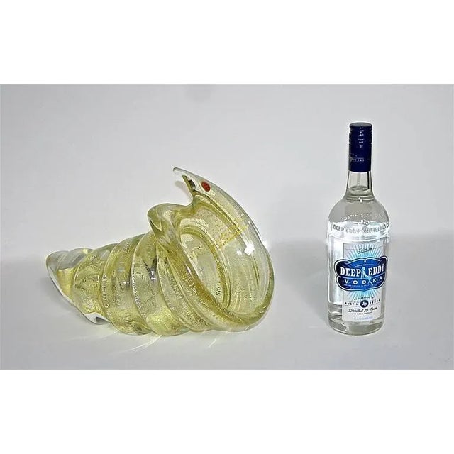 Transparent Large Gold Silver Murano Counch Shell Centerpiece Bowl For Sale - Image 8 of 10