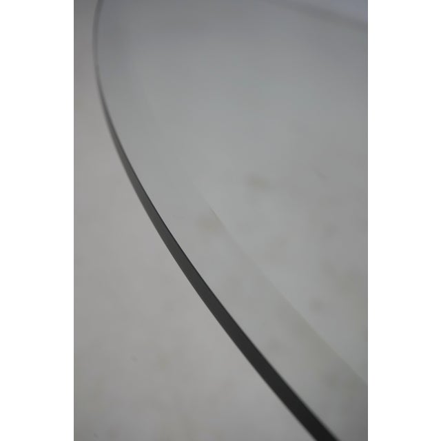 Marge Carson Round Glass Top Continental Dining Room Table For Sale - Image 9 of 13