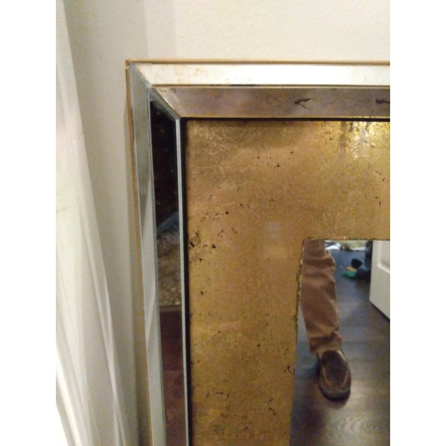 Vintage Glass Gold and Silver-Tone Mirror For Sale In Atlanta - Image 6 of 10