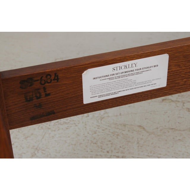 Stickley Mission Oak King Size Spindle Prairie Bed For Sale - Image 16 of 18