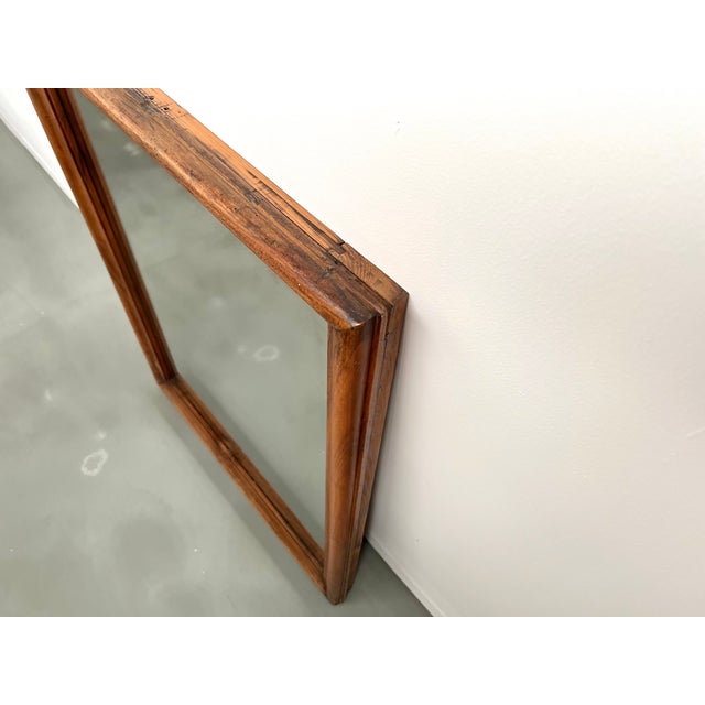 Brown Antique Mirror in Walnut, 1900 For Sale - Image 8 of 15