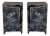 Pair of Laquer and Soapstone Inlay Cabinets/Nightstands For Sale