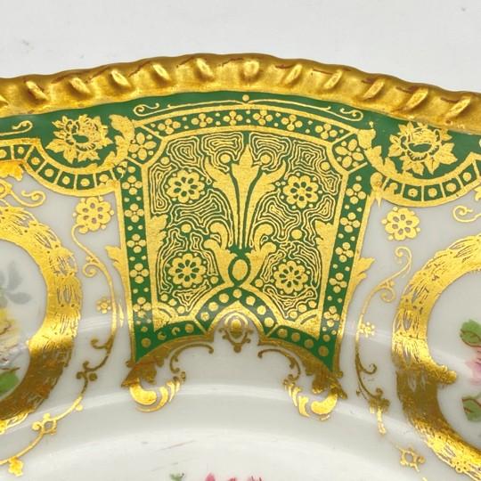 Limoges D&c R. Delinieres Hand Painted Gilded Cabinet Plate (Antique Ca. 1890, France, Victorian-Style) 9.5 Inch For Sale - Image 10 of 16