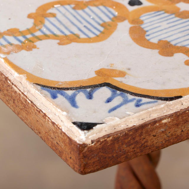 Spanish Spanish Iron and Tile-Top Table, Late 19th C. For Sale - Image 3 of 7