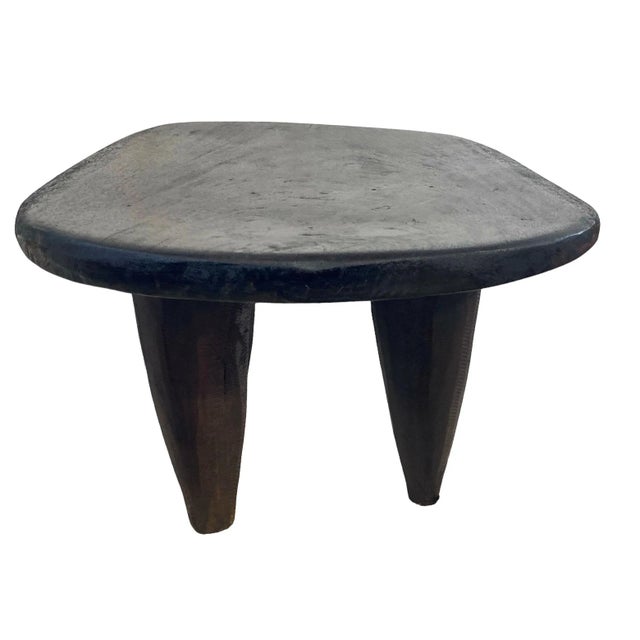 African Carved Wood Senufo Table/Stool 23.5" W For Sale - Image 4 of 7