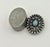 Italian Silverplate Trinket Box With Turquoise Stone For Sale - Image 4 of 10