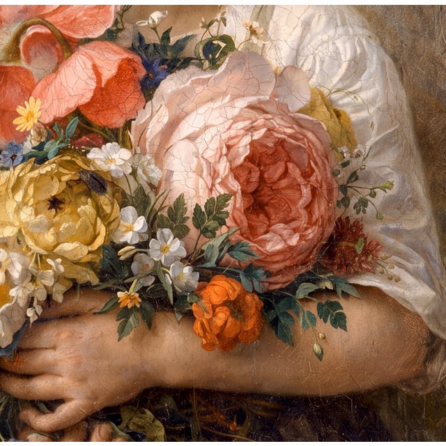 Atelier Aria Lumae Bouguereau and Rachel Ruysch Style Girl With Dutch Golden Age Bouquet Fine Art Gallery Board Print 16 X 24 For Sale In San Antonio - Image 6 of 15