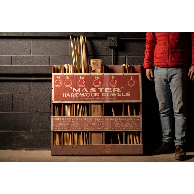 c. 1920s-1930s; Convertible Door Manufacturing Co. - West Allis, WI Vintage painted wood store display for Master-brand...