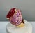 Early 21st Century Pink Tourmaline Rubellite Pink Sapphire Diamond Pave 18k Rose Gold Unique Ring, Size 7 For Sale - Image 5 of 14