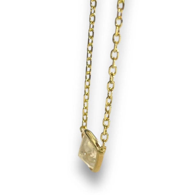14k Yellow Gold 1.72ct Natural Diamond Bezeled Necklace For Sale In New York - Image 6 of 6