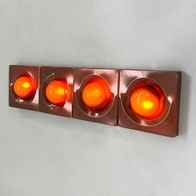 Copper Space Age Bronze Wall Lamp, 1970s For Sale - Image 8 of 10