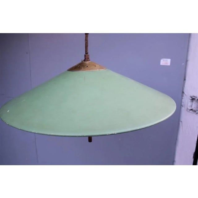 Italian UFO Chandelier in Metal and Acrylic Glass, 1950 For Sale - Image 4 of 11