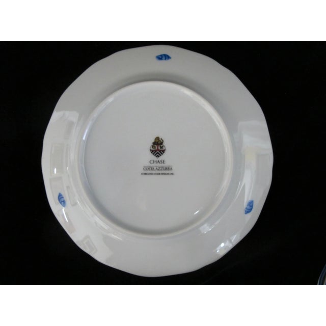 Ceramic Lynn Chase Whimsical Coastal Theme Costa Azzurra 7 1/2" Dessert Plate Set of 7 For Sale - Image 7 of 7