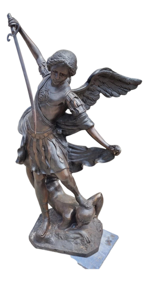 Monumental Bronze Saint Michael the Archangel Sculpture