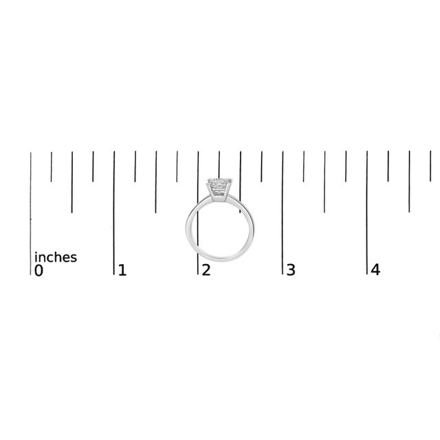 14K White Gold 1.0 Cttw Princess Lab-Grown Diamond Solitaire Engagement Ring (F-G Color, VS1-VS2 Clarity) - Ring Size 5 For Sale In New York - Image 6 of 6