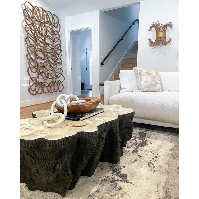 Attributed Palecek Chloe Fossil Clam Lava Coffee Table For Sale - Image 10 of 15