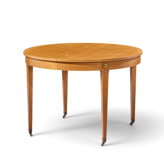 Brown Baker Milling Road Walnut Expanding Dining Table With 2 Leaves For Sale - Image 8 of 13