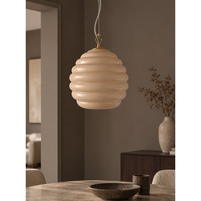 Dune 27 Murano Jacketed Glass Chandelier in Sand-Taupe Color, 2010s For Sale - Image 14 of 18
