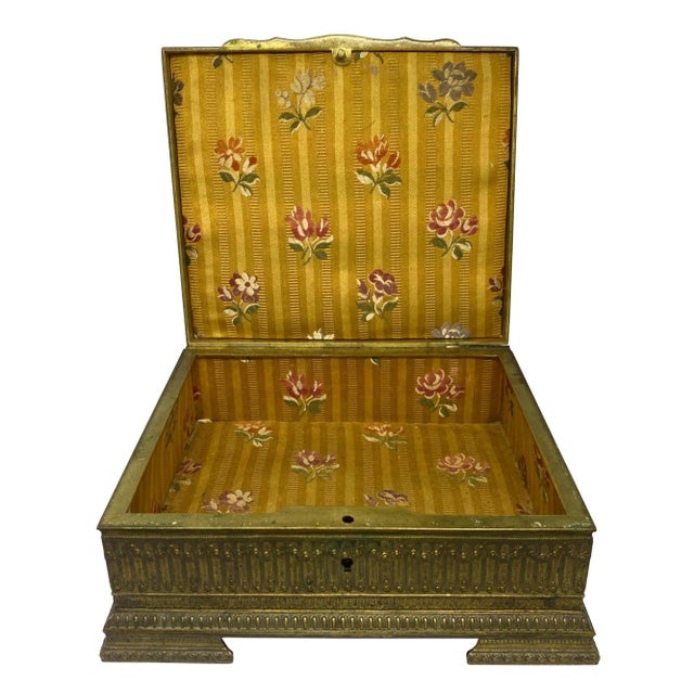 French Bronze & Enamel Jewel Box With Miniature Portrait Painting For Sale - Image 4 of 7