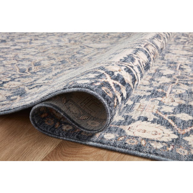 Loloi Rugs Amber Lewis x Loloi Zuma Blue / Ivory 2'-7" x 10'-0" Runner Rug For Sale - Image 4 of 9