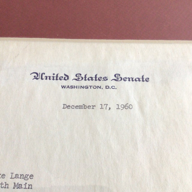 1960 Dec.17 John F. Kennedy Autopen Signed Campaign Appreciation Letter to L. Lange Yreka, Ca. For Sale - Image 9 of 12