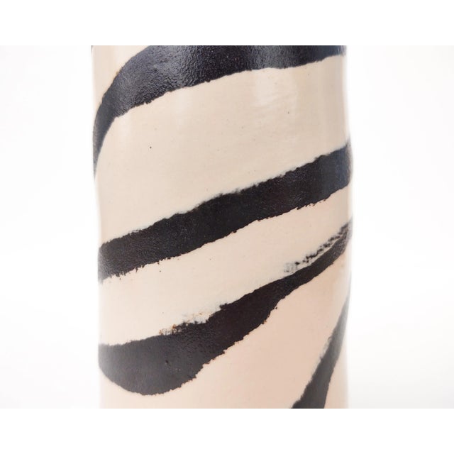 White Black & White Spiral Striped Nerikomi Vase by Fizzy Ceramics For Sale - Image 8 of 10