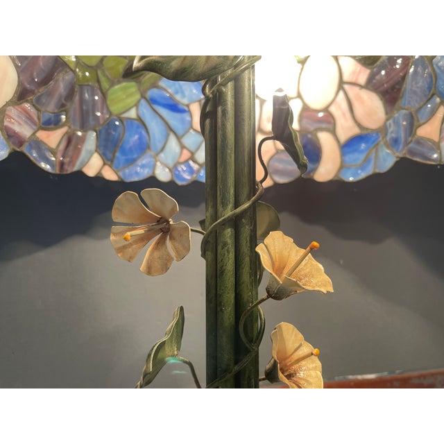 Tole Flower Table Lamp from Tiffany, 1960s For Sale - Image 9 of 13