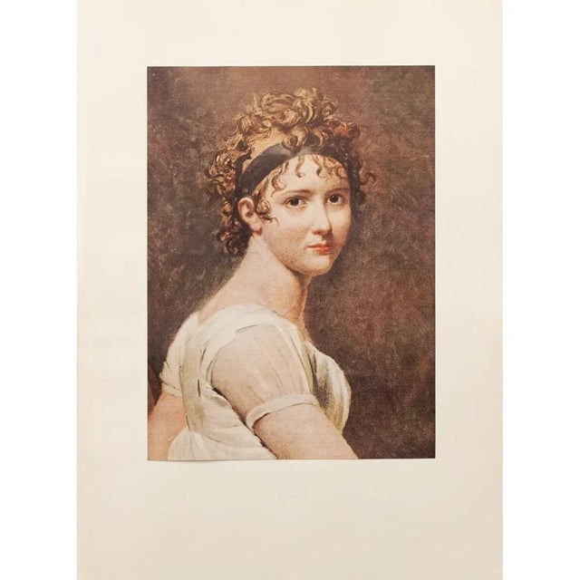 A lovely and rare vintage photogravure of portrait of Madame Julie Recamier by Jacques-Louise David Ingres. Comes from a...