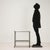 Service Trolley with black opaline glass and acrylic glass top, chromed aluminium structure. This piece is attributed to...